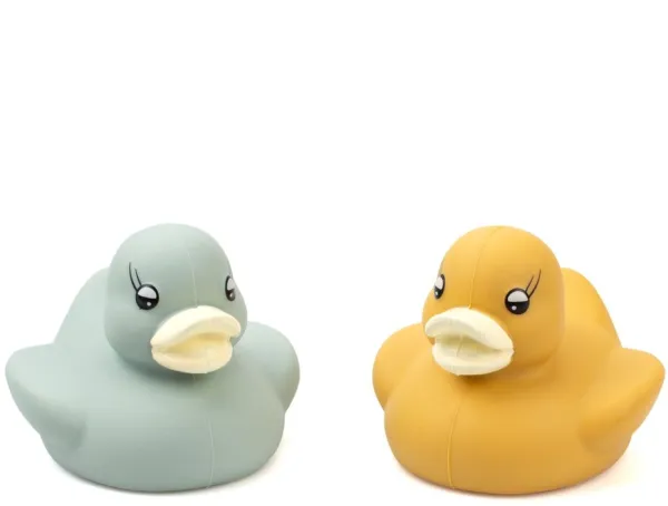 Badeente aus Silikon, 2 Stk. sortiert