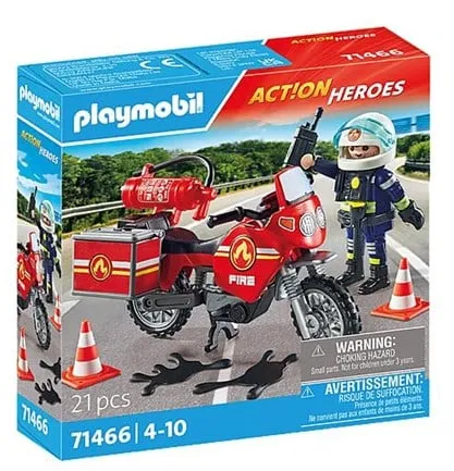 Playmobil Action - Feuerwehrwagen am Unfallort