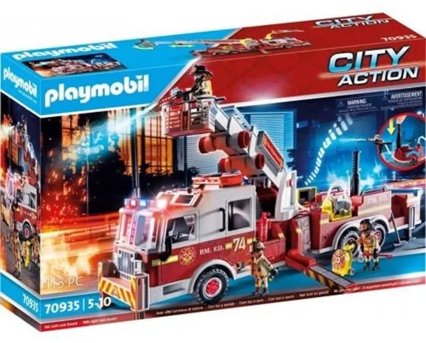 Playmobil City Action - Feuerwehrwagen: US Tower Leiter