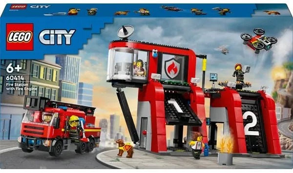 LEGO City 60414 Feuerwache mit Feuerwehrauto